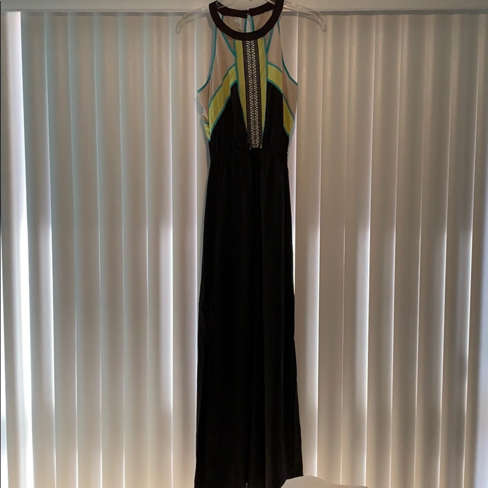 High neck maxi dress